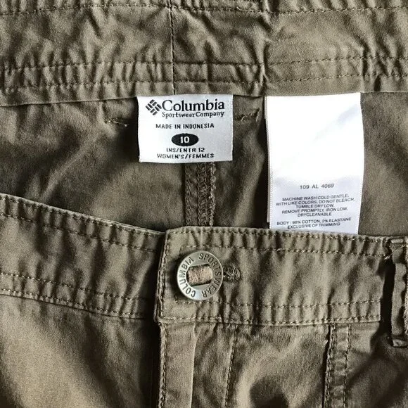 COLUMBIA SIZE 10 WALKING SHORTS TAUPE - Picture 4 of 6